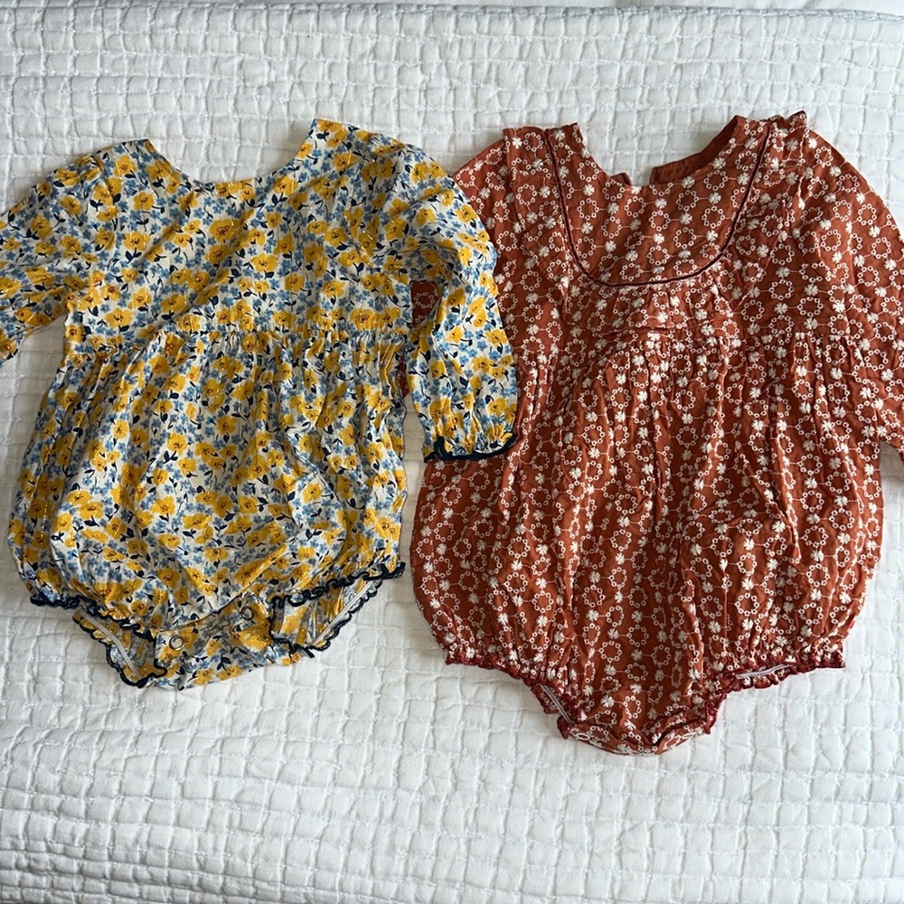 Pink Chicken BUNDLE Long Sleeve Bubble Suit 12/18 months